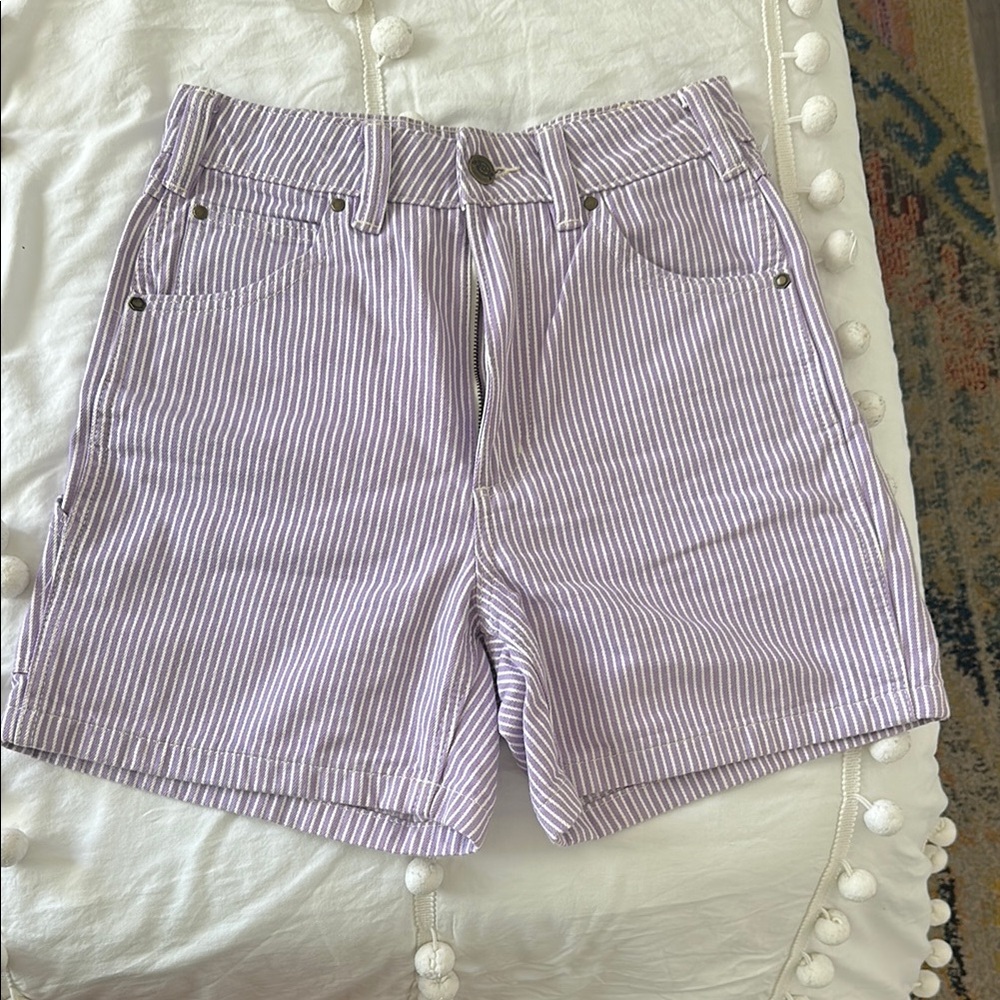 Dickies Striped Purple Women's Shorts